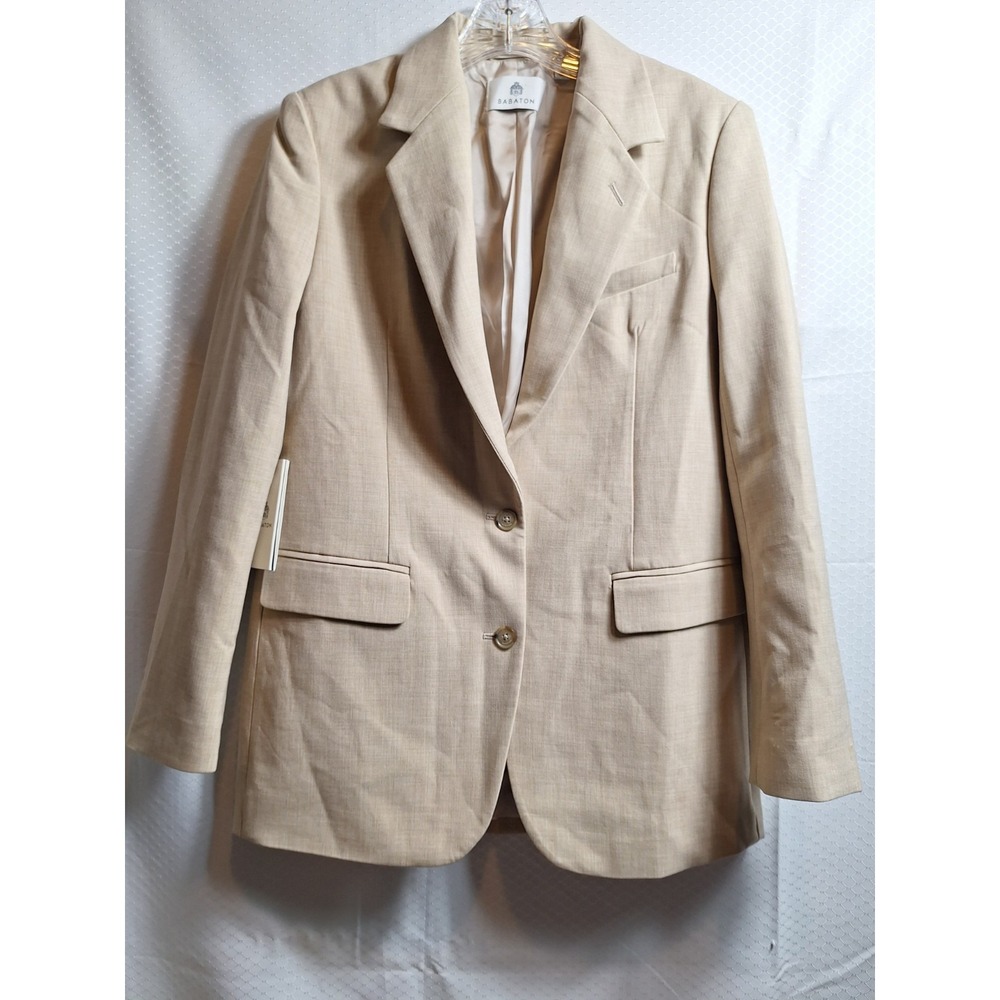 Babaton Beige Single-Breasted Blazer